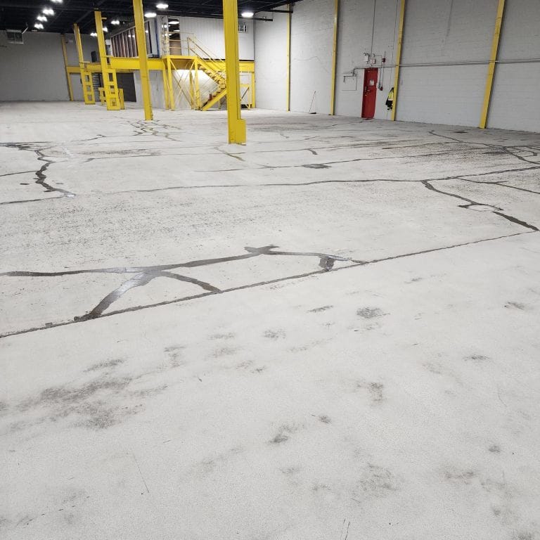 epoxy flooring warehouse during